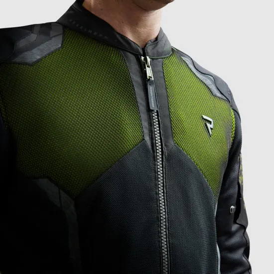 REBELHORN JAX BLACK/FLUO YELLOW – мото яке с флуоресцентни елементи и CE-Level 2 защита