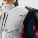 Текстилно мото яке Rebelhorn Hiker 4 Light Grey Blue Red с HydraShield мембрана и CE Level 2 протектори
