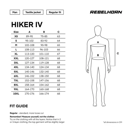 Текстилно мото яке Rebelhorn Hiker 4 Light Grey Blue Red с HydraShield мембрана и CE Level 2 протектори