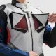 Текстилно мото яке Rebelhorn Hiker 4 Light Grey Blue Red с HydraShield мембрана и CE Level 2 протектори