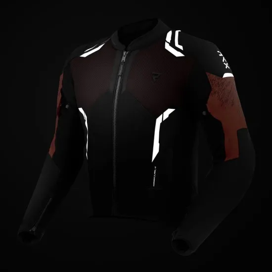 REBELHORN JAX BLACK/RED – текстилно мото яке с защита и вентилационни панели