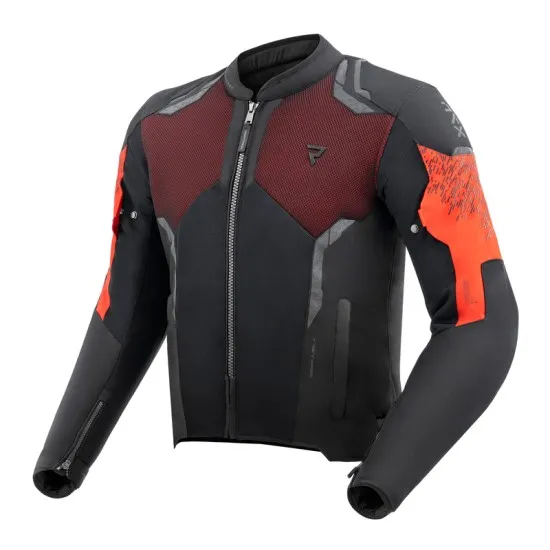 REBELHORN JAX BLACK/RED – текстилно мото яке с защита и вентилационни панели