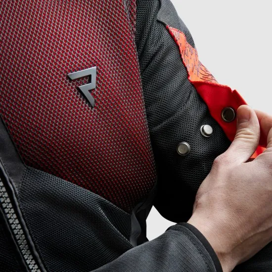 REBELHORN JAX BLACK/RED – текстилно мото яке с защита и вентилационни панели