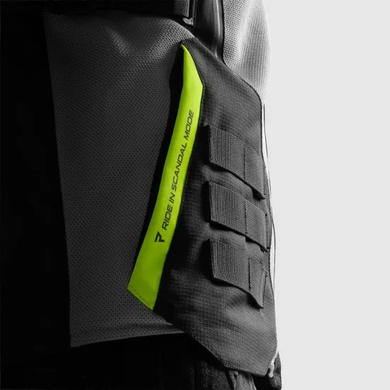Лятно мото яке Rebelhorn Scandal 3 Black Grey Fluo Yellow със Steel Mesh и Level 2 протектори