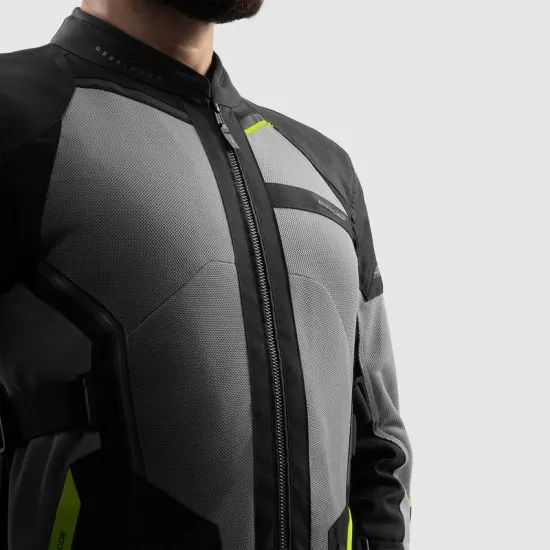 Лятно мото яке Rebelhorn Scandal 3 Black Grey Fluo Yellow със Steel Mesh и Level 2 протектори