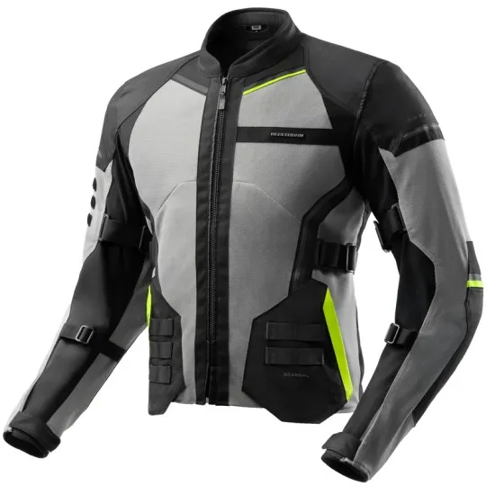 Лятно мото яке Rebelhorn Scandal 3 Black Grey Fluo Yellow със Steel Mesh и Level 2 протектори
