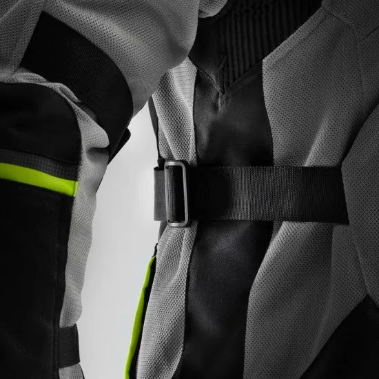 Лятно мото яке Rebelhorn Scandal 3 Black Grey Fluo Yellow със Steel Mesh и Level 2 протектори