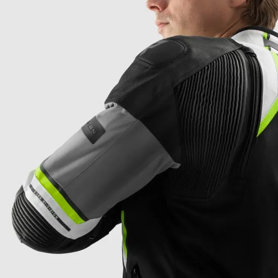 Мото яке Rebelhorn Borg 2 Black Grey Fluo Yellow с HydraShield PRO мембрана и Level 2 протектори