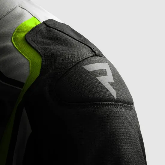 Мото яке Rebelhorn Borg 2 Black Grey Fluo Yellow с HydraShield PRO мембрана и Level 2 протектори