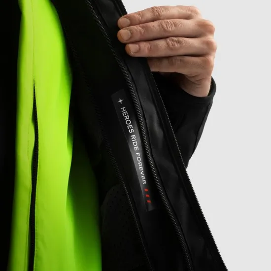 Мото яке Rebelhorn Borg 2 Black Grey Fluo Yellow с HydraShield PRO мембрана и Level 2 протектори