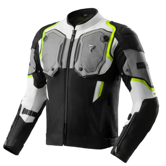 Мото яке Rebelhorn Borg 2 Black Grey Fluo Yellow с HydraShield PRO мембрана и Level 2 протектори