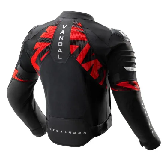 Текстилно мото яке REBELHORN VANDAL 2 AIR BLACK RED със Steel Mesh панели