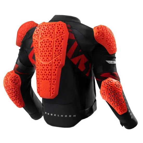 Текстилно мото яке REBELHORN VANDAL 2 AIR BLACK RED със Steel Mesh панели