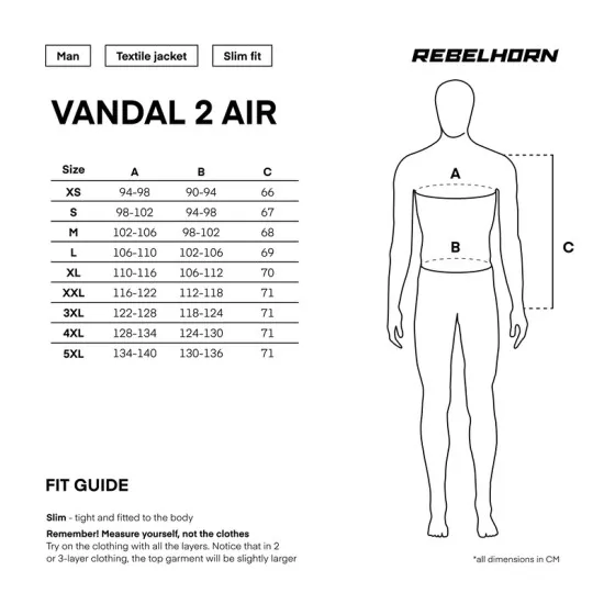 Текстилно мото яке REBELHORN VANDAL 2 AIR с Steel Mesh панели и Level 2 защита