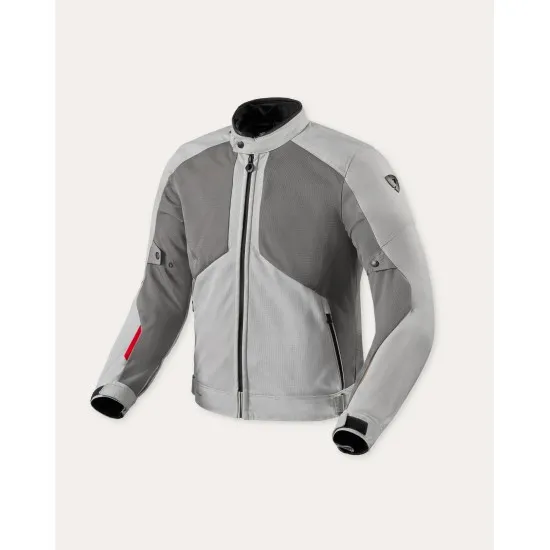 Яке REVIT Torque 3 H2O Light Grey Red – вентилирано мото яке с мембрана