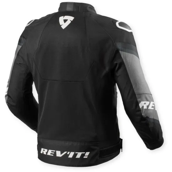 Мото яке REV'IT! Quantum 3 Air - Black White, вентилирано и спортно за горещо време