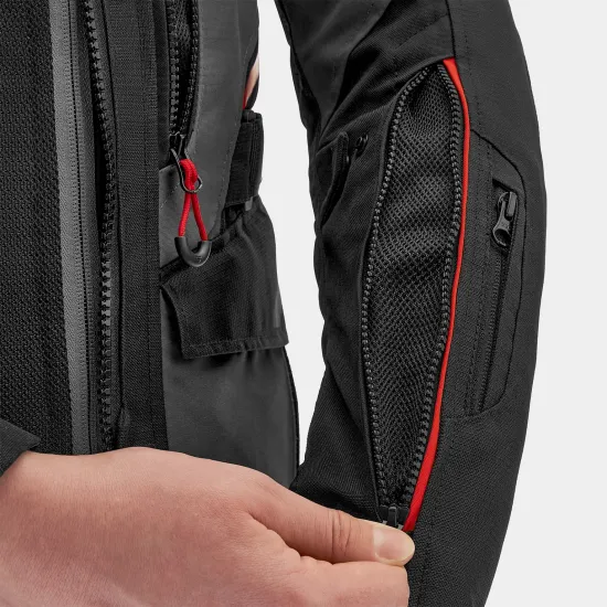 Туристическо мото яке SHIMA DUNE MEN RED – водоустойчива и защитна екипировка за мотористи