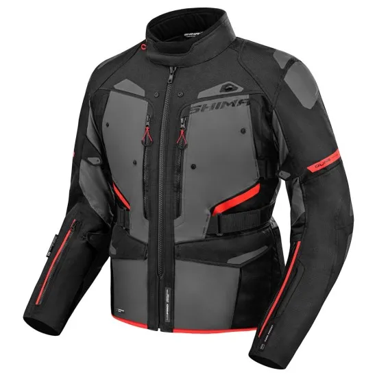 Туристическо мото яке SHIMA DUNE MEN RED – водоустойчива и защитна екипировка за мотористи