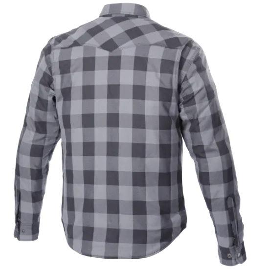 Сива мото риза BÜSE Fairbanks Grey с DuPont KEVLAR и протектори Armanox Level 2