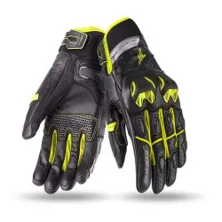Кожени ръкавици 70 DEGREES SUMMER NAKED BLACK/YELLOW FLUO