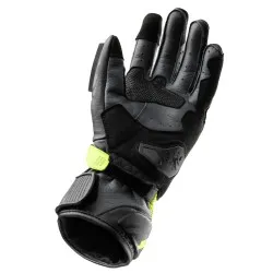 Кожени мото ръкавици - REBELHORN VIPER BLACK/GREY/FLUO YELLOW