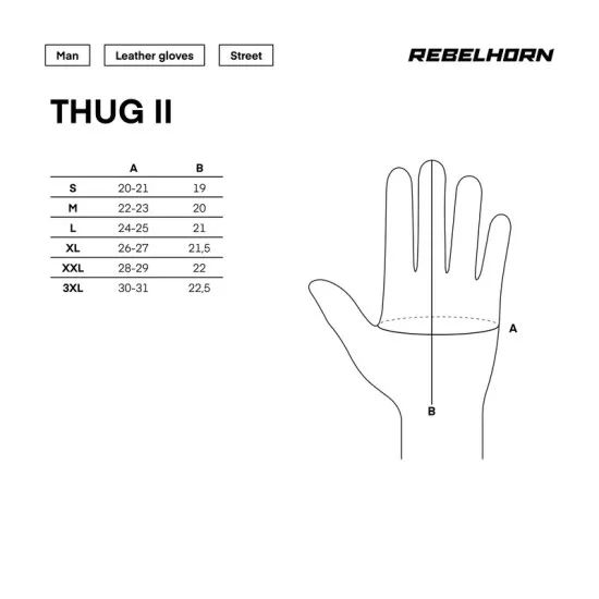 Кожени мото ръкавици Rebelhorn Thug II Perforated – лятна защита с класическа визия и CE сертификация
