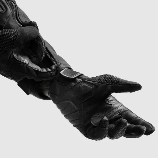 Дамски текстилни мото ръкавици Rebelhorn Core Black с 3D Mesh и Connect+