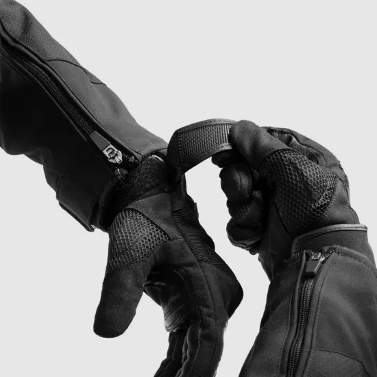 Дамски текстилни мото ръкавици Rebelhorn Core Black с 3D Mesh и Connect+