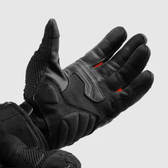 Мото ръкавици Rebelhorn Core Black Red с Impacton протектор и вентилация