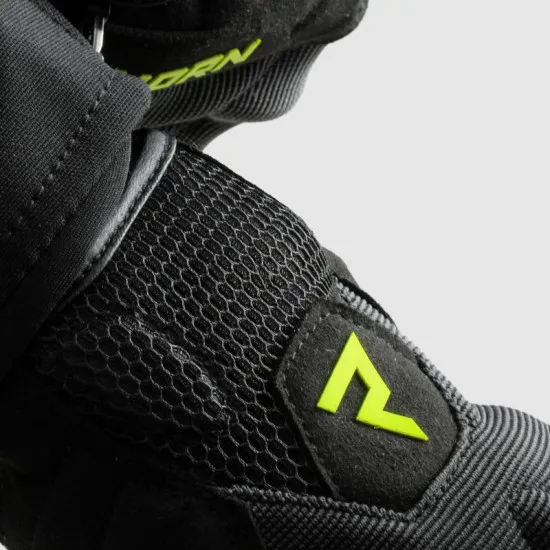 Мото ръкавици Rebelhorn Core Black Grey Fluo Yellow с Impacton протектор и вентилация