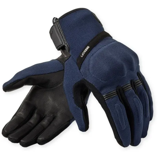 Мото ръкавици REV'IT! Mosca 2 - Dark Blue Black, дишащи, с Memory Foam и Seesoft защита