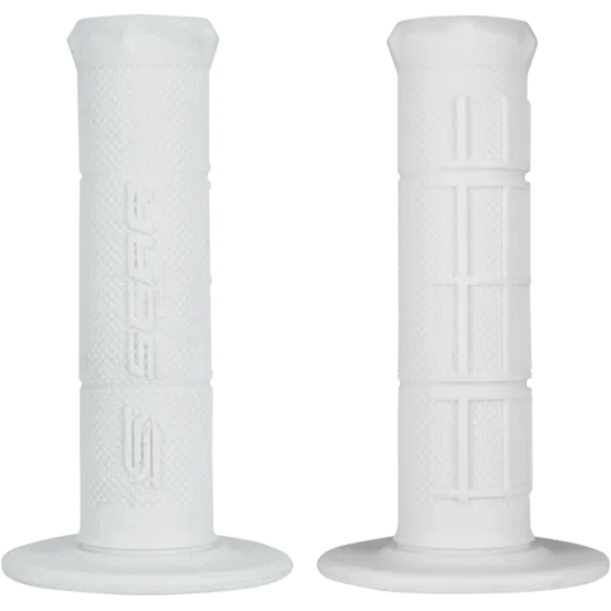 Мото ръкохватки SCAR HALF WAFFLE WHITE - Мото ръкохватки от марка Scar