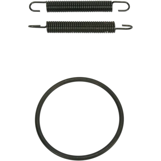 Две черни пружини с различни форми на куките и черен каучуков O-ring от комплекта FMF за YZ250