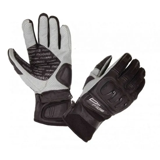 Мото ръкавици Modeka Air Ride Black/Grey с перфорирана длан и мрежести панели