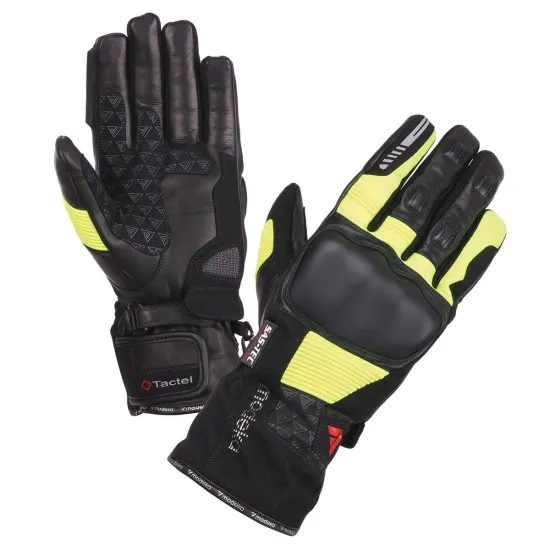 Дамски мото ръкавици Modeka Tacoma Black/Yellow – защита, комфорт и модерен стил