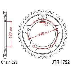 JT REAR SPROCKET JTR1792.45